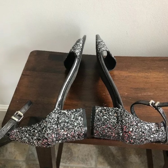 Free People Marigold Silver Glitter Sandals 39/9. - Picture 7 of 8